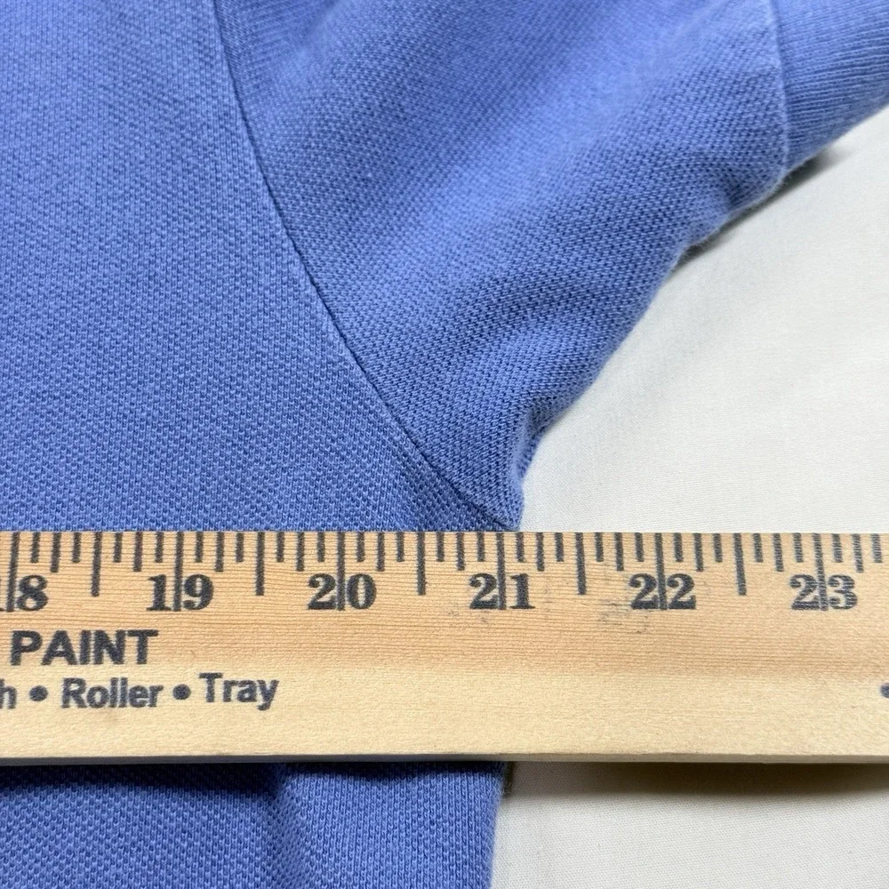 Polo Ralph Lauren Vintage Polo Shirt Men M Blue Pink Pony Cotton USA Classic 90s